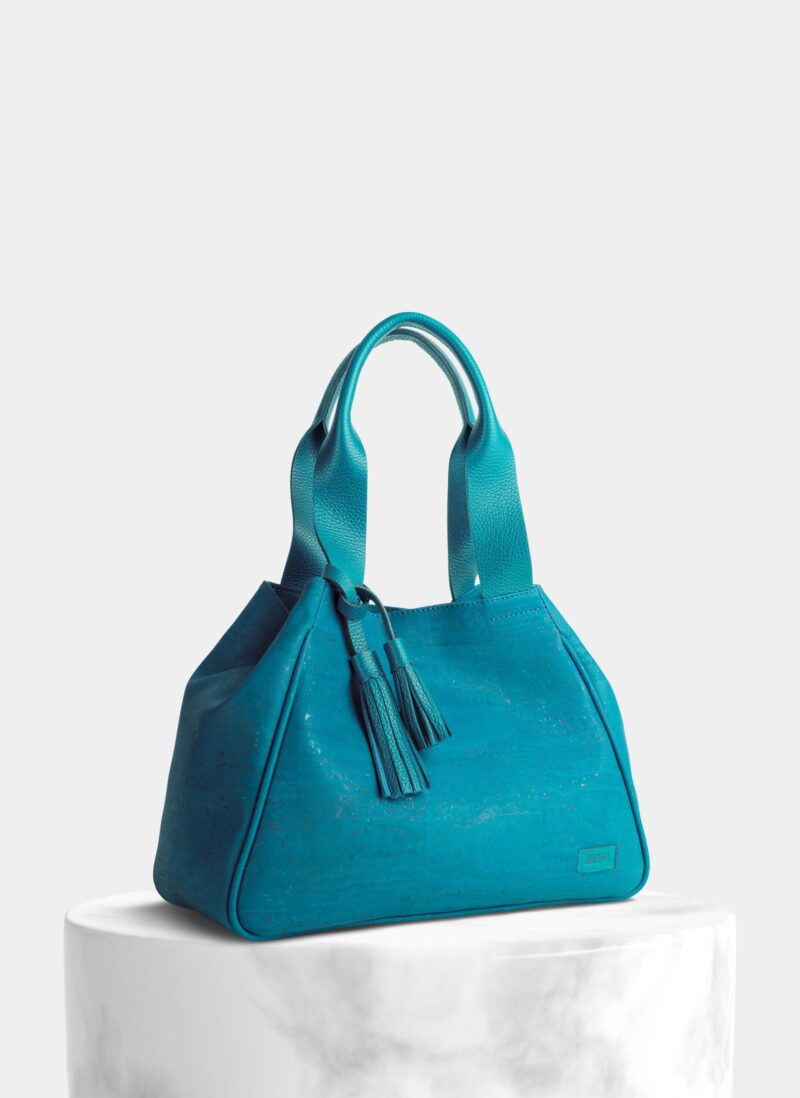 Cork Shoulder Bag Oil Blue Tote Bag - Shop now at StudioCork