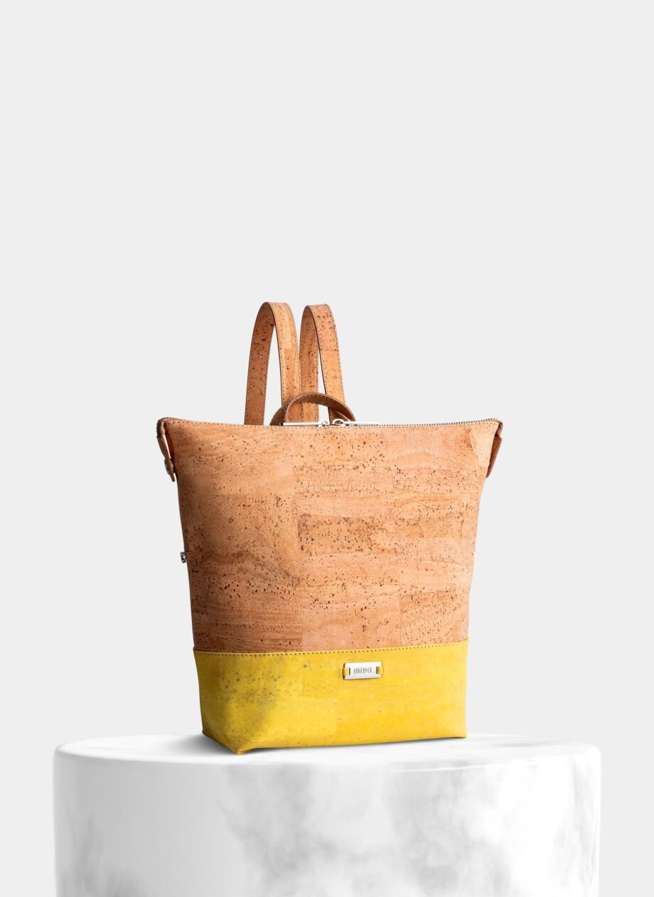 Convertible Backpack Natural & Lemon - Shop now at StudioCork