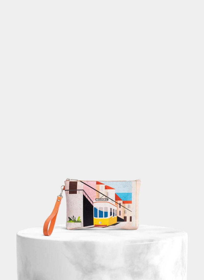 Cork Clutch Bag Lisbon Tram 28 - Shop now at StudioCork
