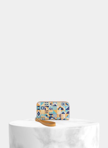 Cork Zip-Around Wallet Modern Tiles - Shop now at StudioCork