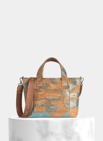Cork Handbag Metallic Color Details - Medium size - Shop now at StudioCork