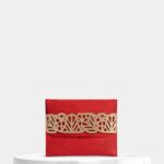 Red Cork Clutch Bag Gold Texture Detail - Shop now at StudioCork