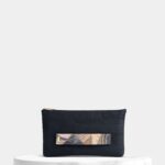 Black Cork Clutch & Crossbody Bag Abstract Marble Handle - Shop now at StudioCork