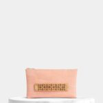 Peach Cork Clutch & Crossbody Bag Gold Handle - Shop now at StudioCork