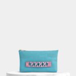 Turquoise Cork Clutch & Crossbody Bag Pink Handle - Shop now at StudioCork
