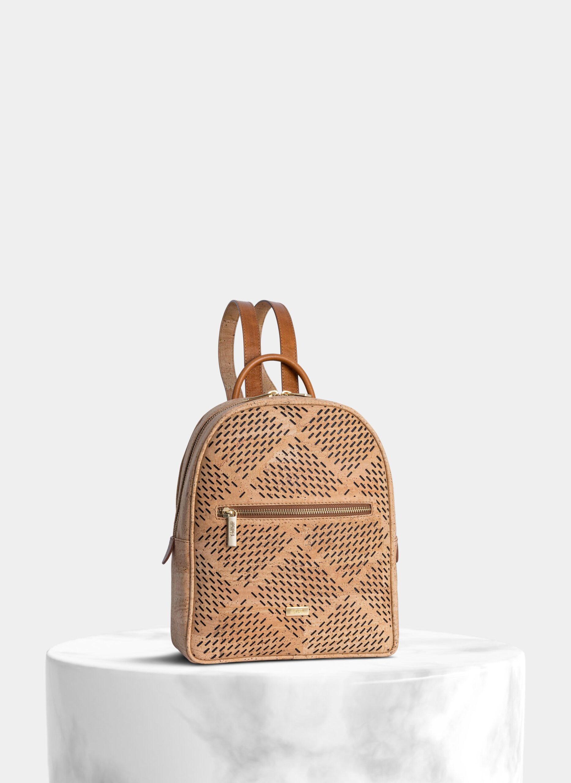 Natural Cork Backpack Texture Detail - Shop now at StudioCork