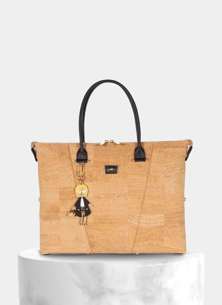 Shop now Cork Handbag 3in1 Natural and Black Fast Shipping Worldwide StudioCork