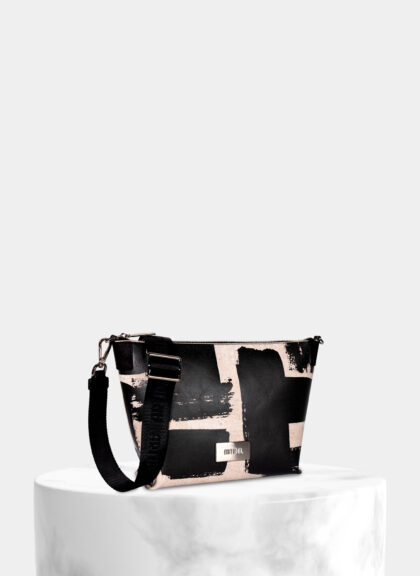 Vegan Cork Bag Black & White Print