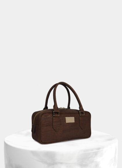 Classic Cork Brown Box Handbag Medium Size
