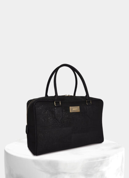 Classic Cork Black Box Handbag